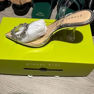 Rhinestone clear heel